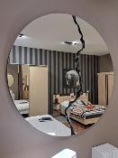 MIROIR VESUVIO CLAIR ET NOIR 100*100*2