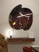 Miroir bronze et clair 120*125*2