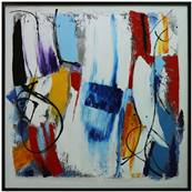 Peinture sur toile cadre noir120x120cm