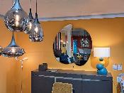 Miroir bronze et clair 120*125*2