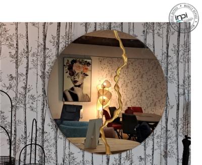 MIROIR VESUVIO BRONZE 120*120*2