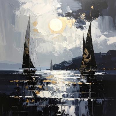 NIGHT SAIL 1 (71*71cm)