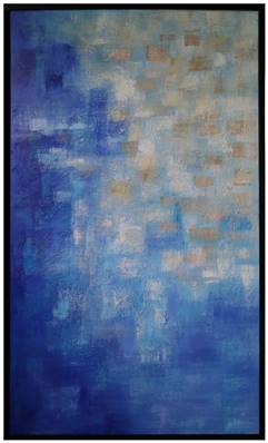 Peinture sur toile cadre noir90x150cm