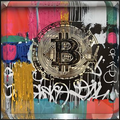 Cryptocurrency Bitcoin Graffiti I