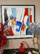 Peinture sur toile cadre noir120x120cm