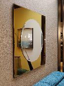 MIROIR CARRE OR 110CM