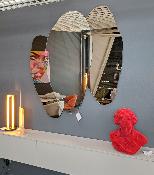 Miroir bronze et clair 125*130*2