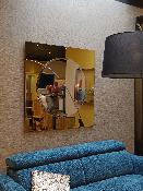 MIROIR CARRE OR 110CM