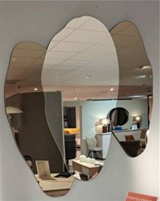 Miroir bronze et clair 125*130*2